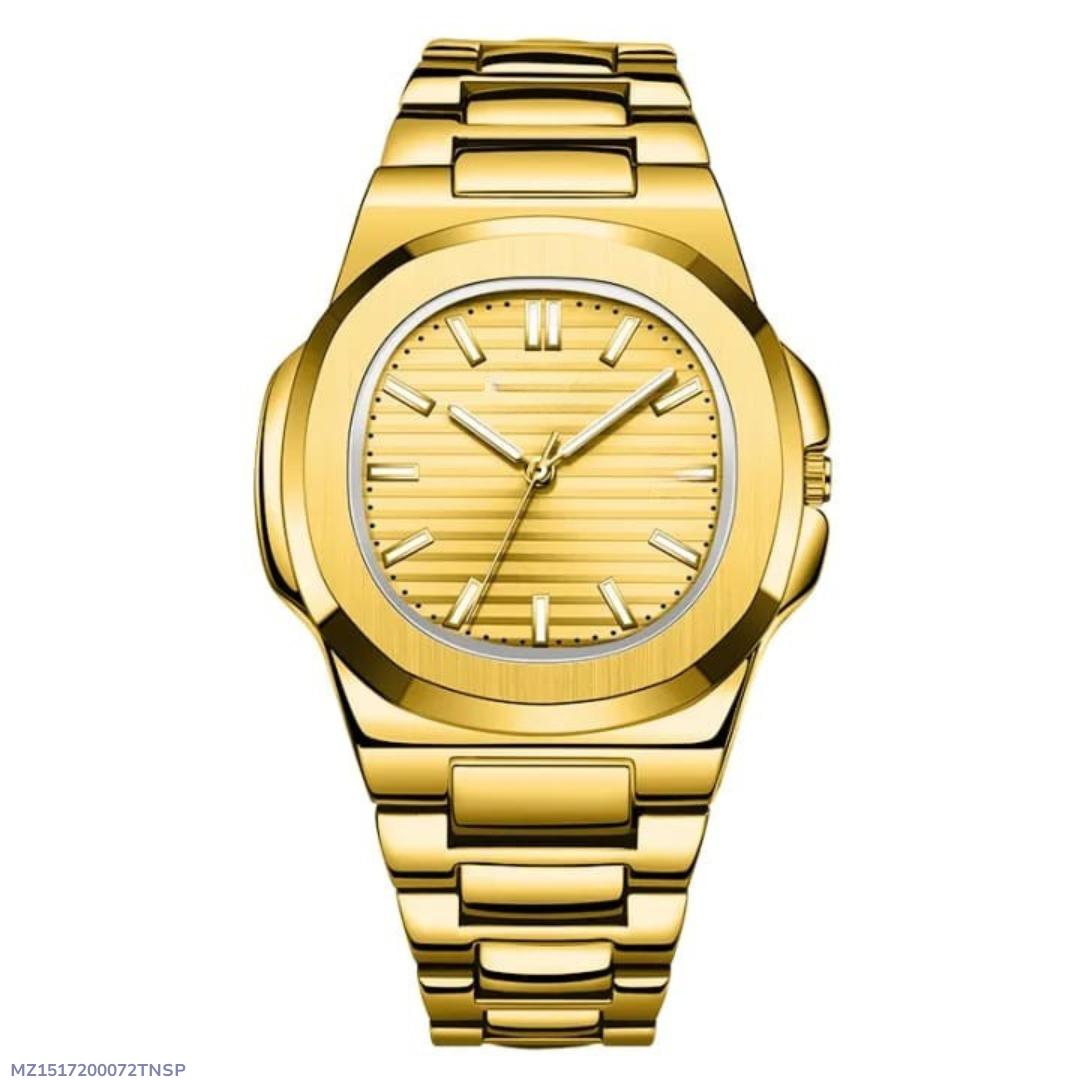 Men's Quartz Chain Strap Watch - Water Resistant - 1 Pc