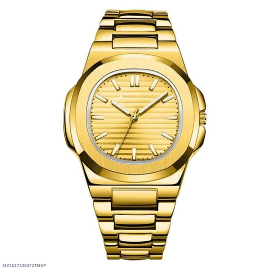 Men's Quartz Chain Strap Watch - Water Resistant - 1 Pc