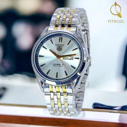 Classic Luxury Watch for Men / Boys With Day & Date Working - Random Multicolor Dial - Without Box Art# M247 -