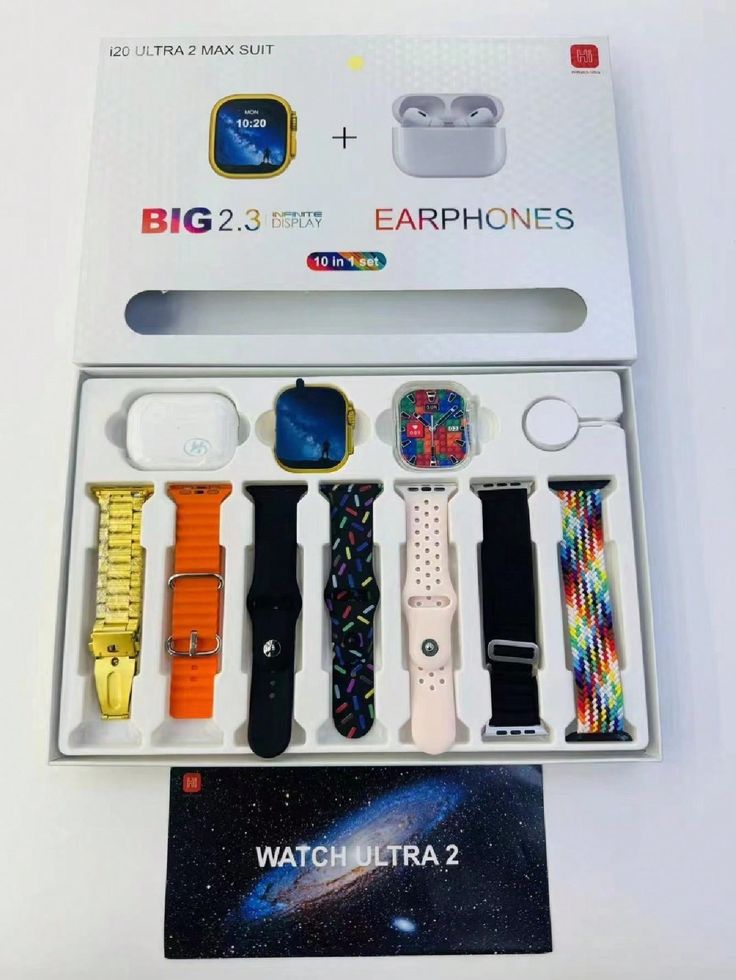 i20 Ultra Max Suit Smart Watch – 2.3" Big Display + Wireless Earbuds (Series 8 Style)